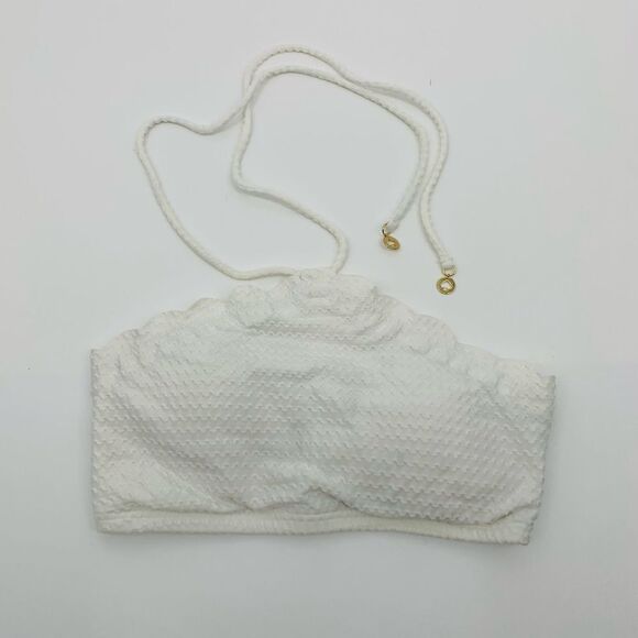Kate spade | White Textured Bikini halter Top | size XS - Picture 1 of 5